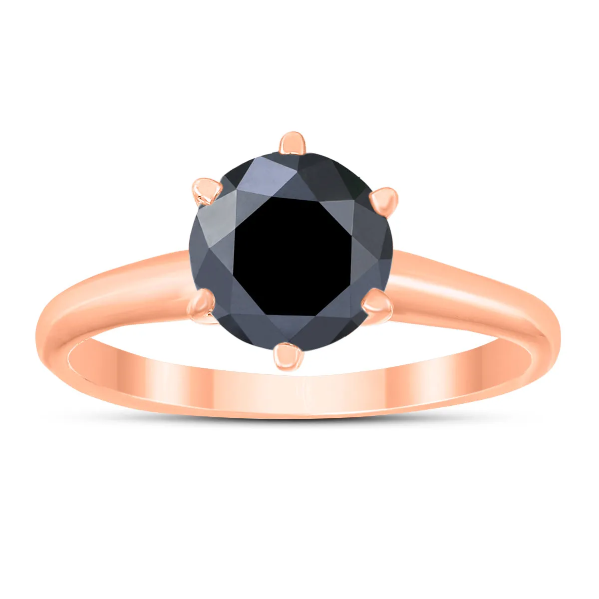 1 1/2 Carat Round  Diamond Solitaire Ring In 14K Rose Gold