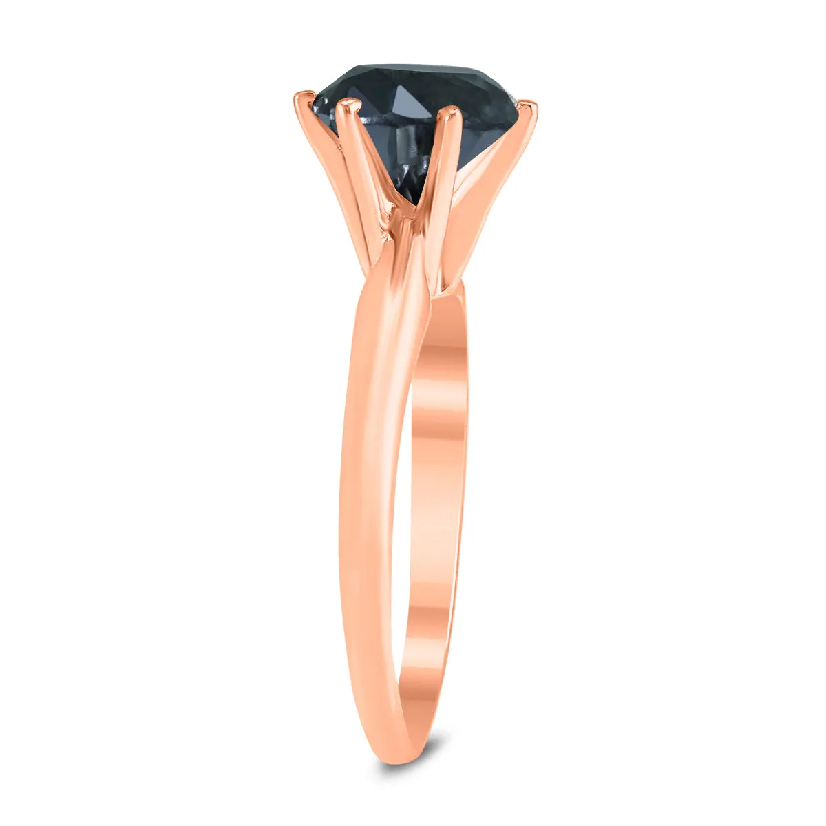 1 1/2 Carat Round  Diamond Solitaire Ring In 14K Rose Gold