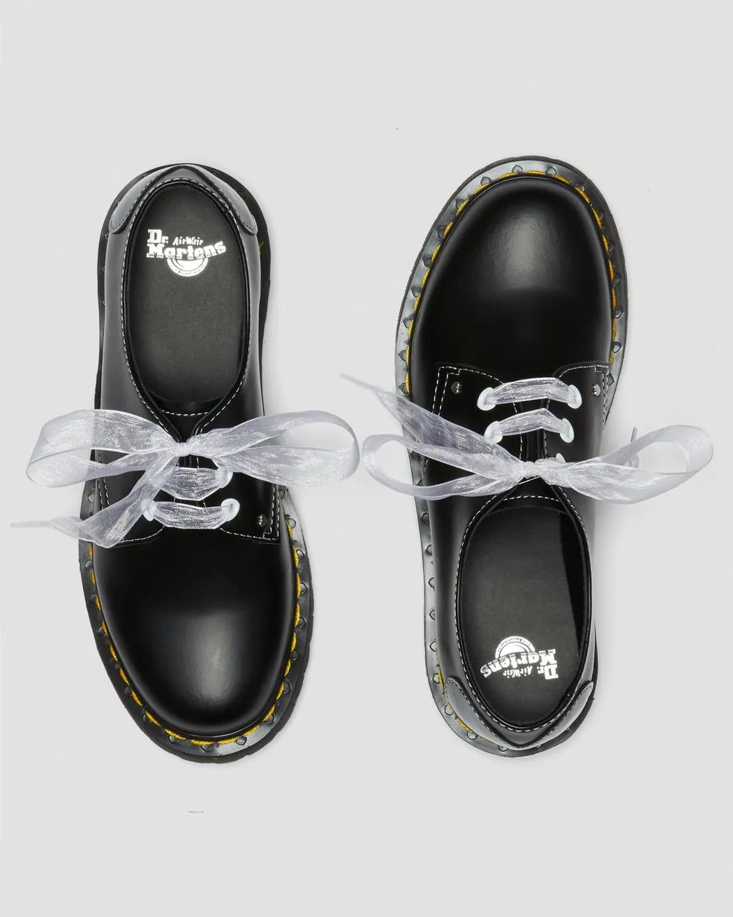 1461 HEARTS BLACK SMOOTH PATENT OXFORD SHOE