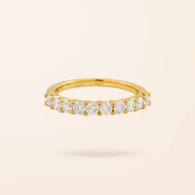 14K Gold Diamond Half Eternity Band