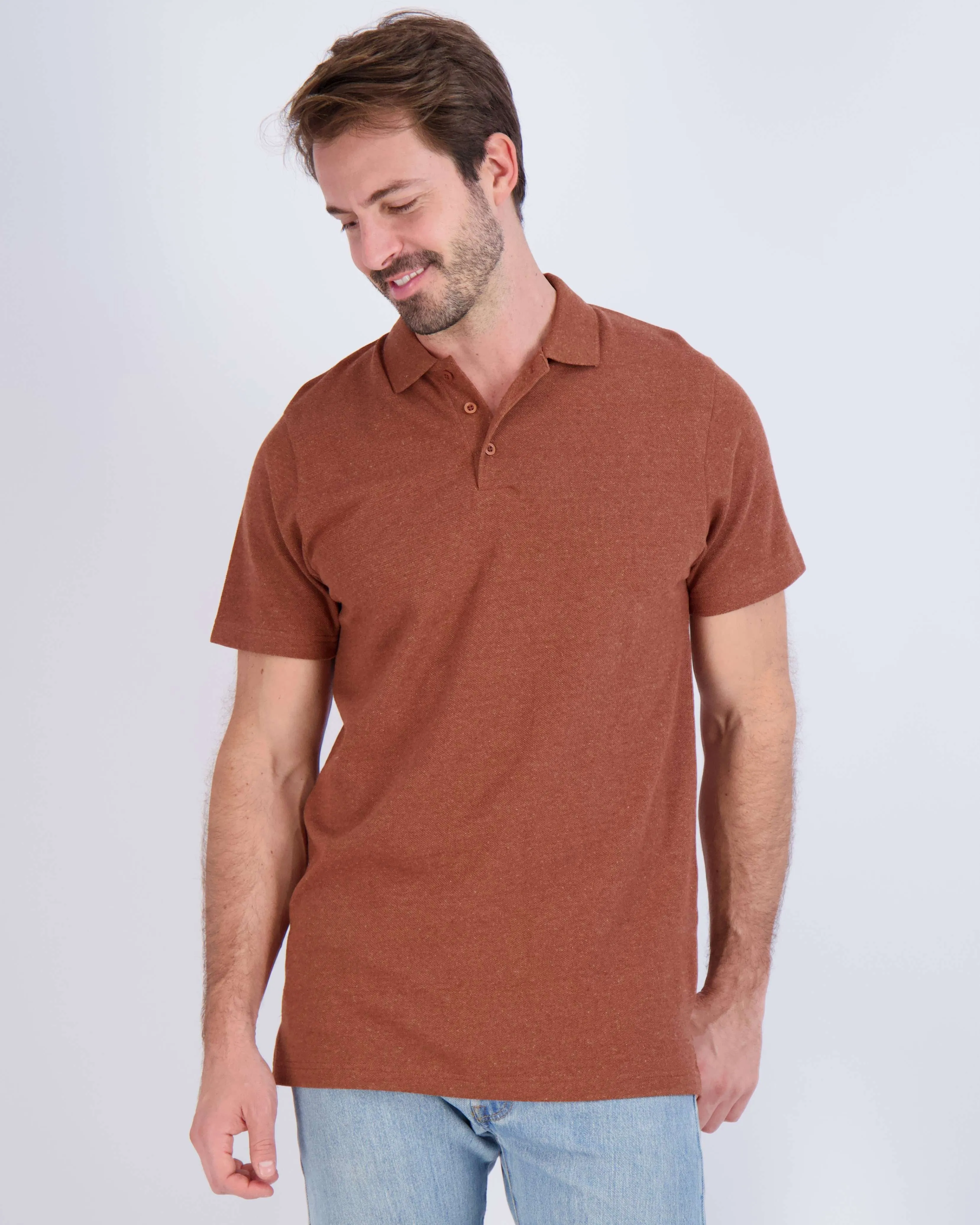 3 Pack: Mens Cotton Pique Short Sleeve Polo Shirt