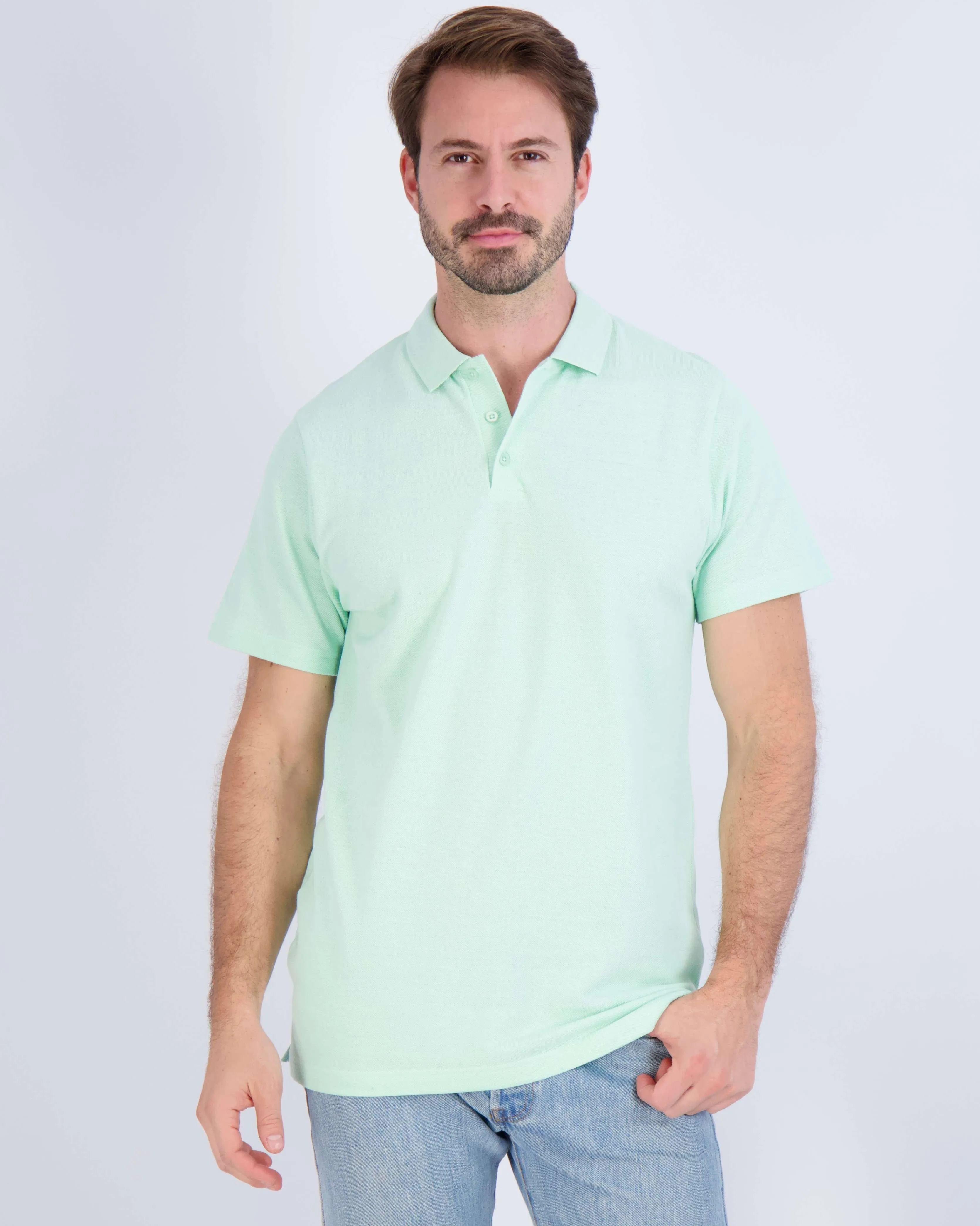 3 Pack: Mens Cotton Pique Short Sleeve Polo Shirt