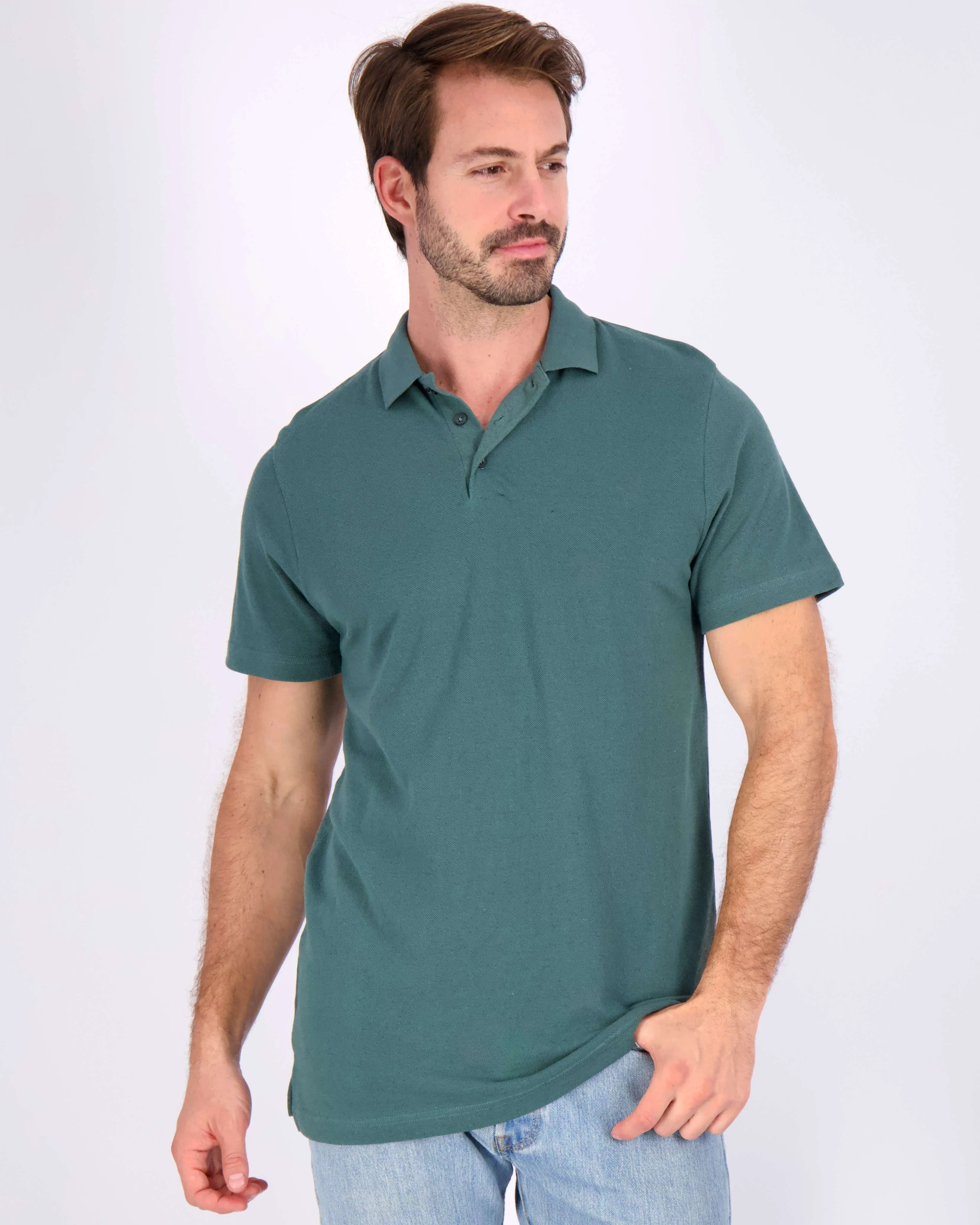 3 Pack: Mens Cotton Pique Short Sleeve Polo Shirt