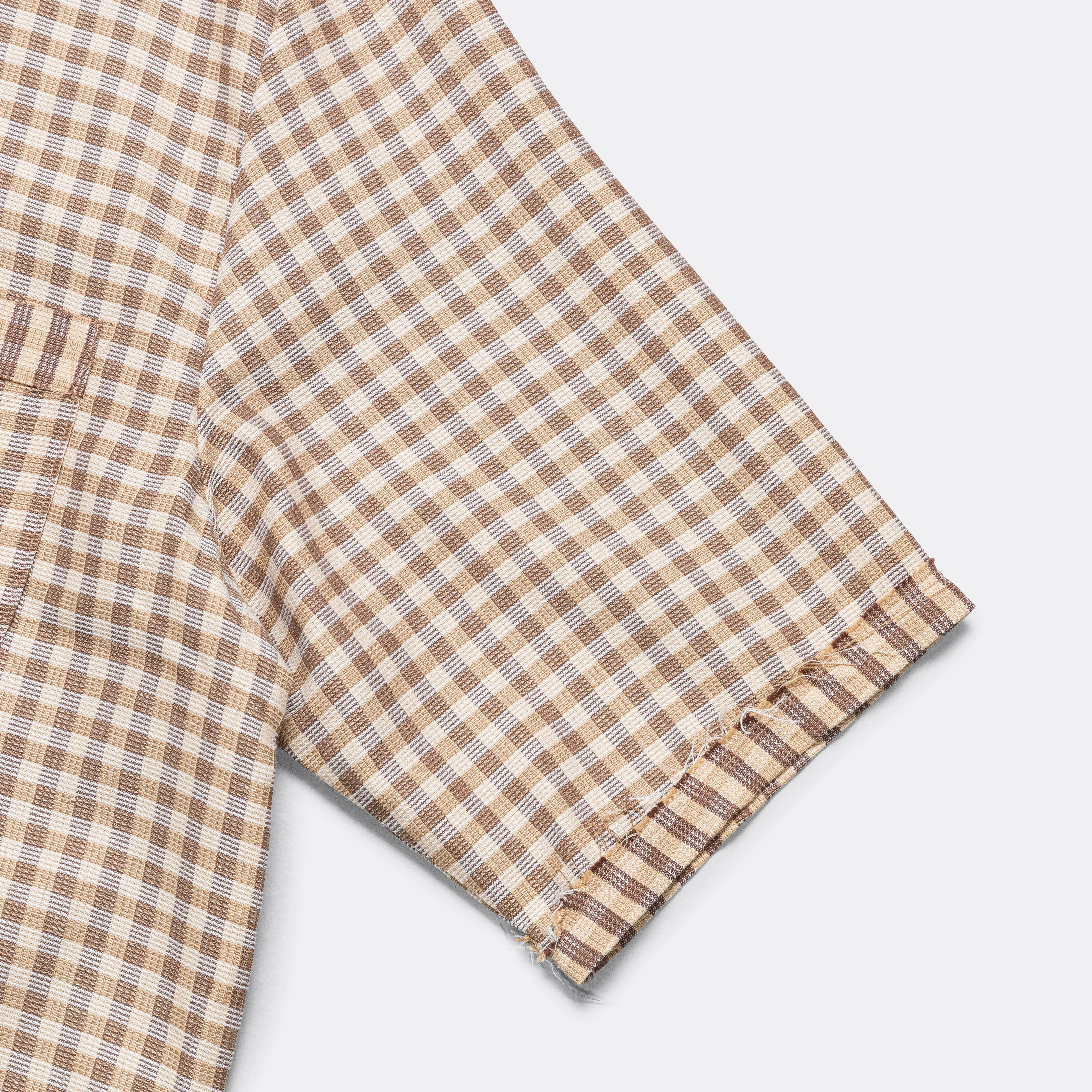 60s Bowling Polo - Brown Check