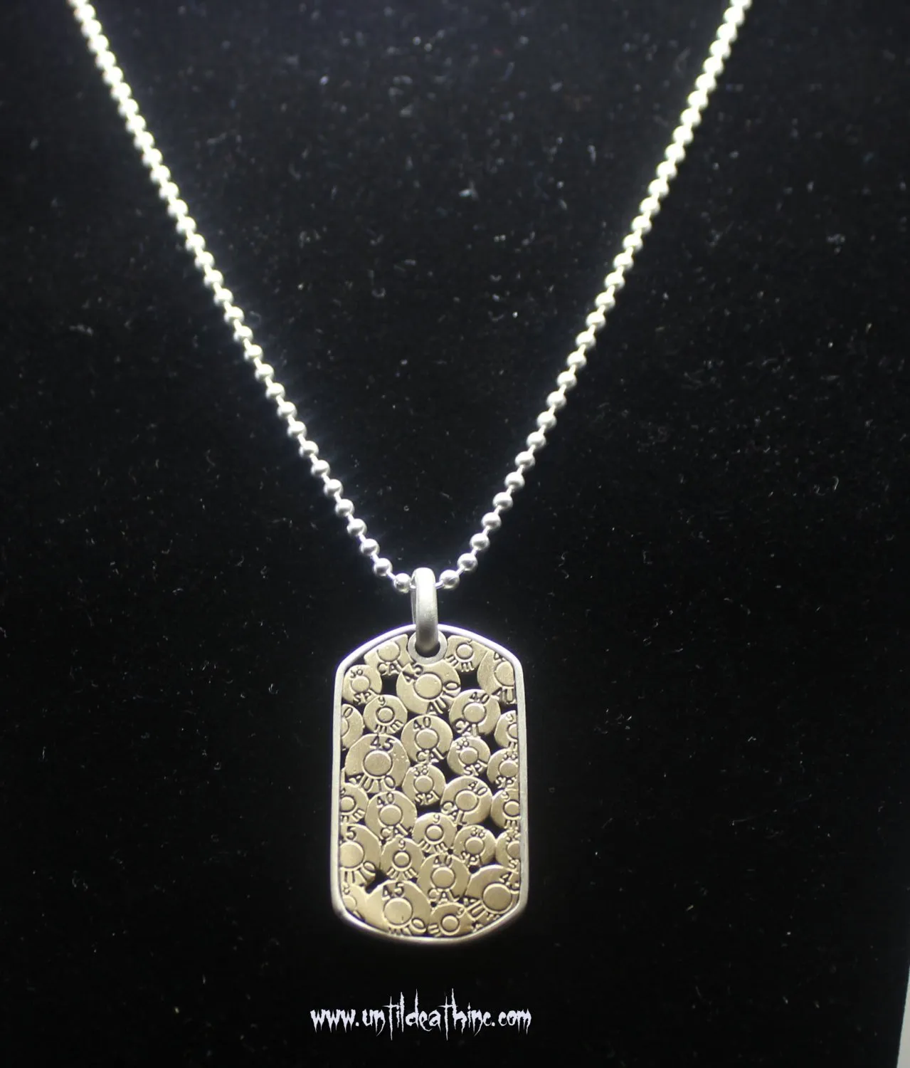 9MM Bullet Collage Dog Tag Pendant