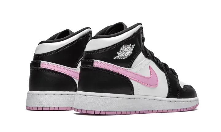 Air Jordan 1 Mid White Black Light Arctic Pink