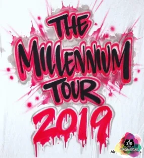 Airbrush 90's Concert Tour Splatter Shirt Design