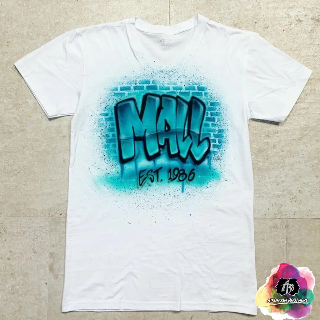 Airbrush Brick Background Shirt Design