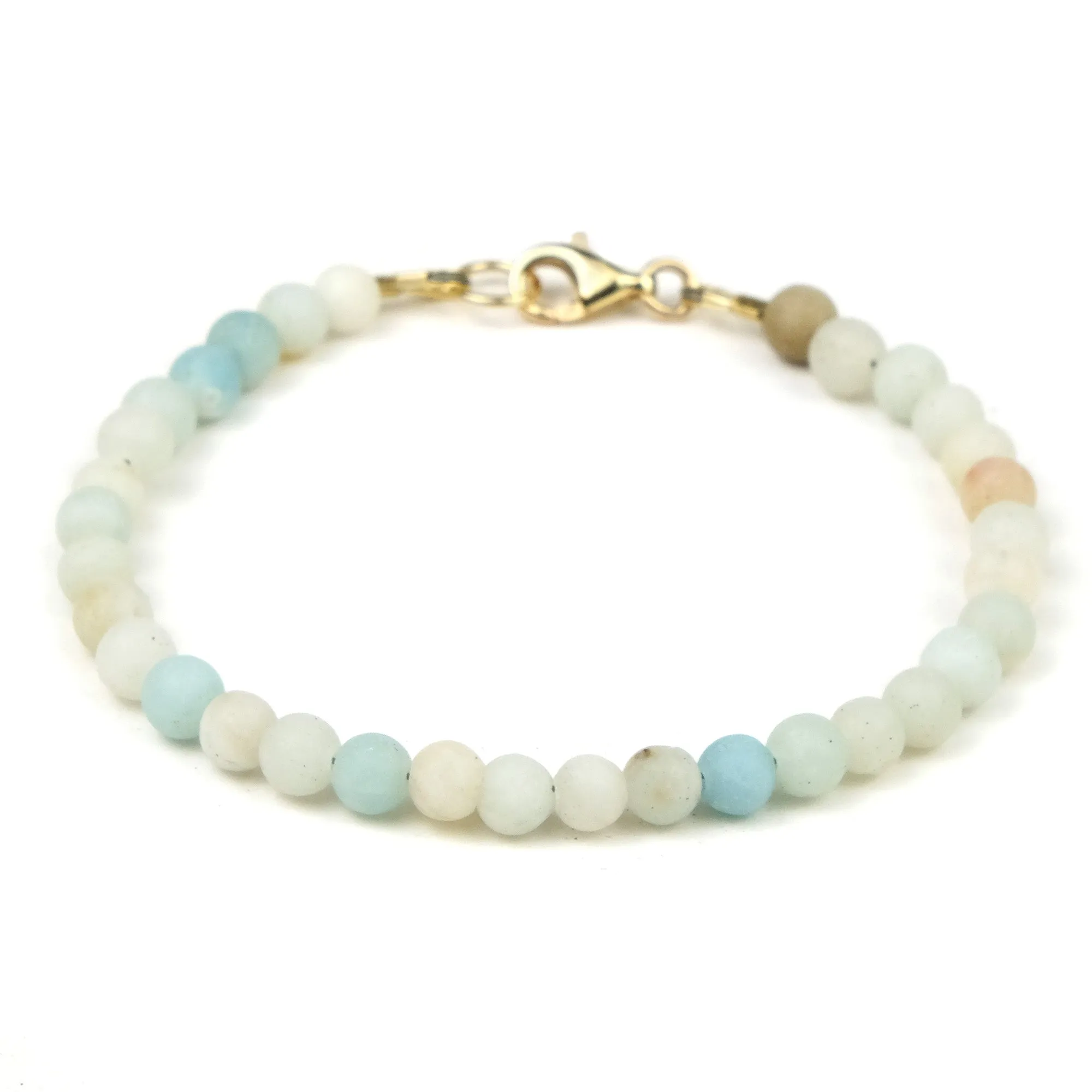 Amazonite Bracelet with Gold Filled Trigger Clasp