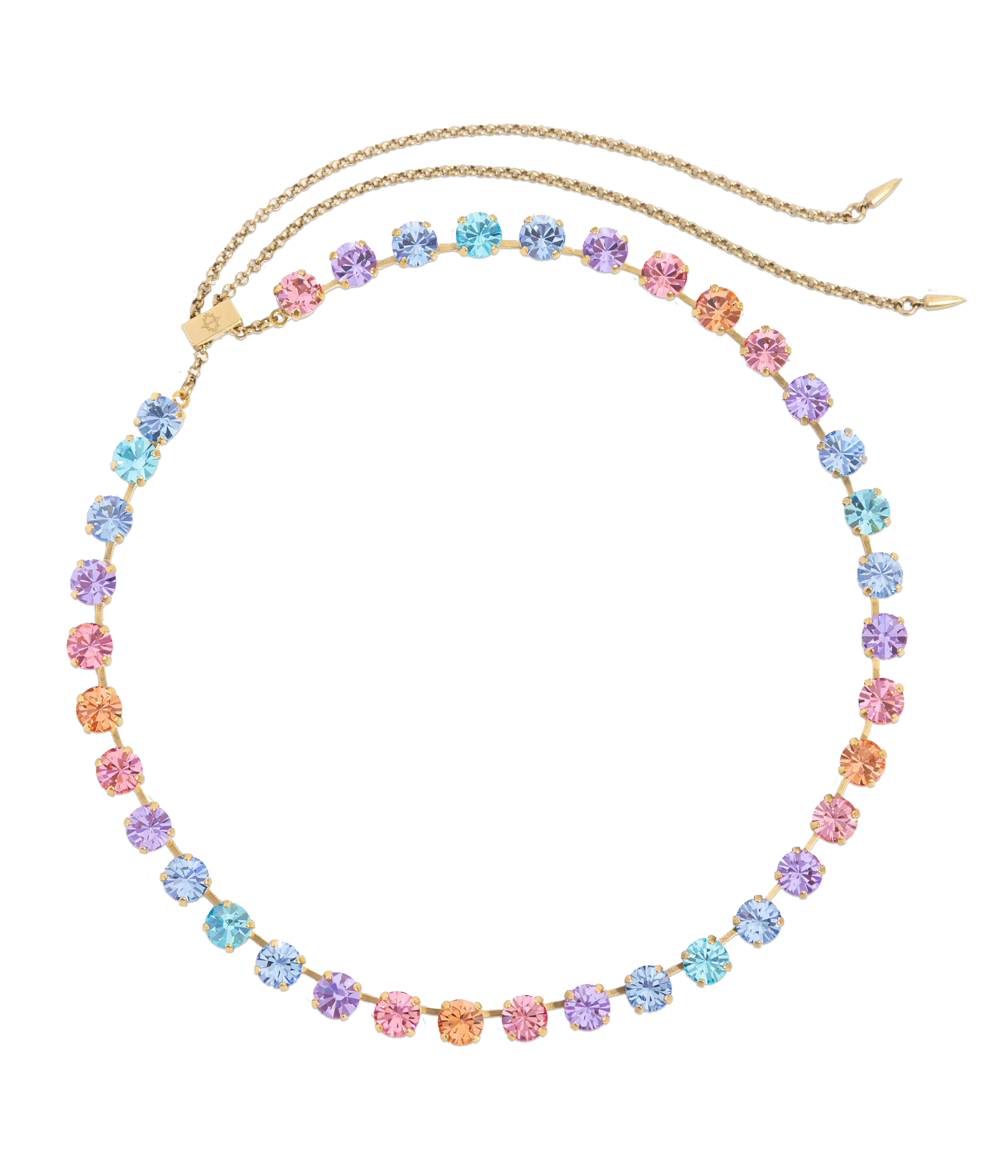 Arista Slider Necklace in Cotton Candy Ombré