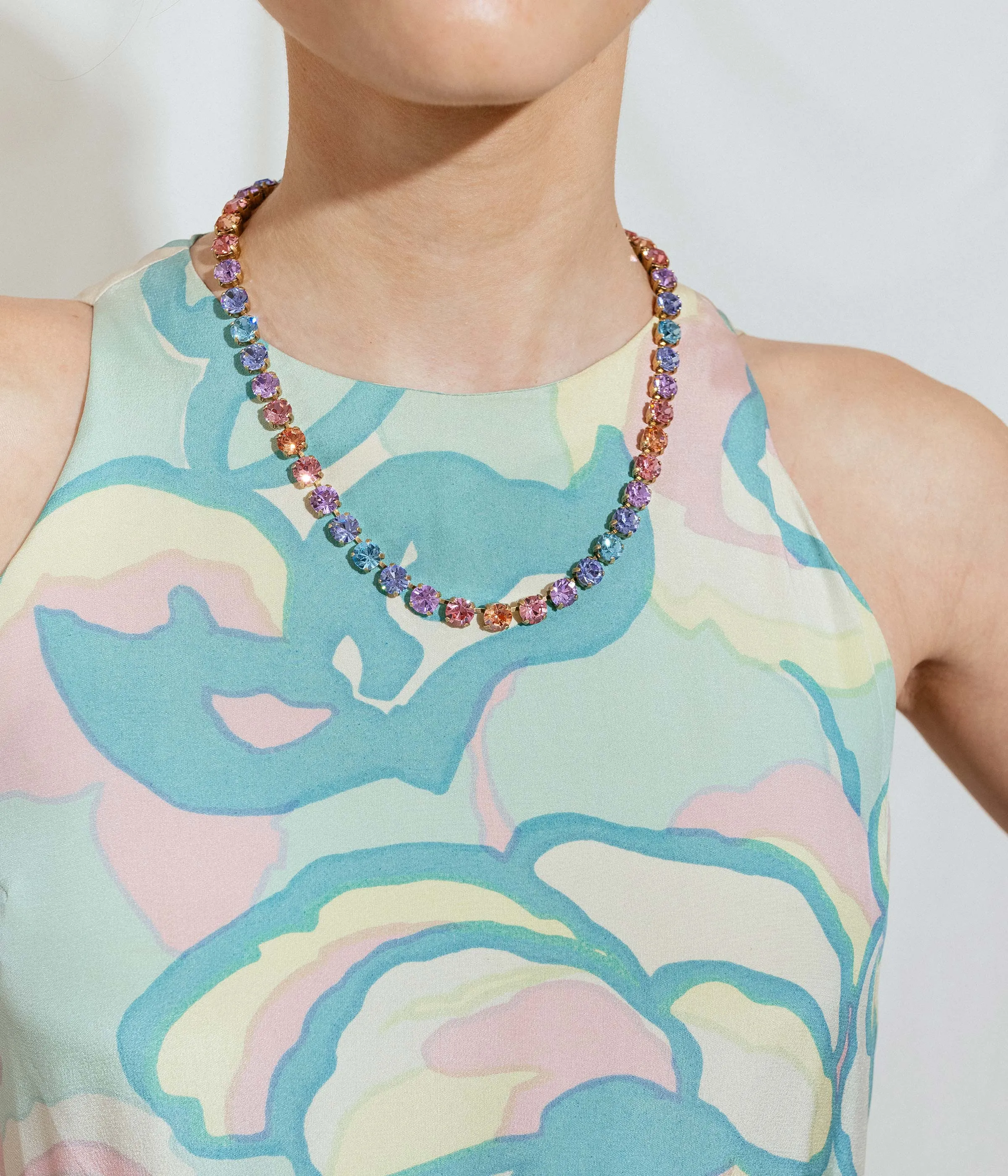 Arista Slider Necklace in Cotton Candy Ombré