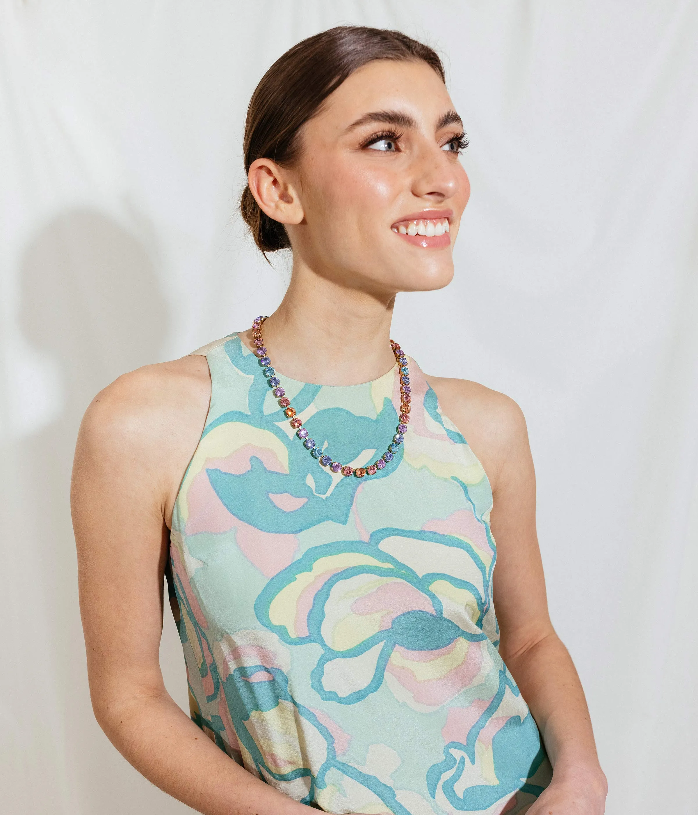 Arista Slider Necklace in Cotton Candy Ombré