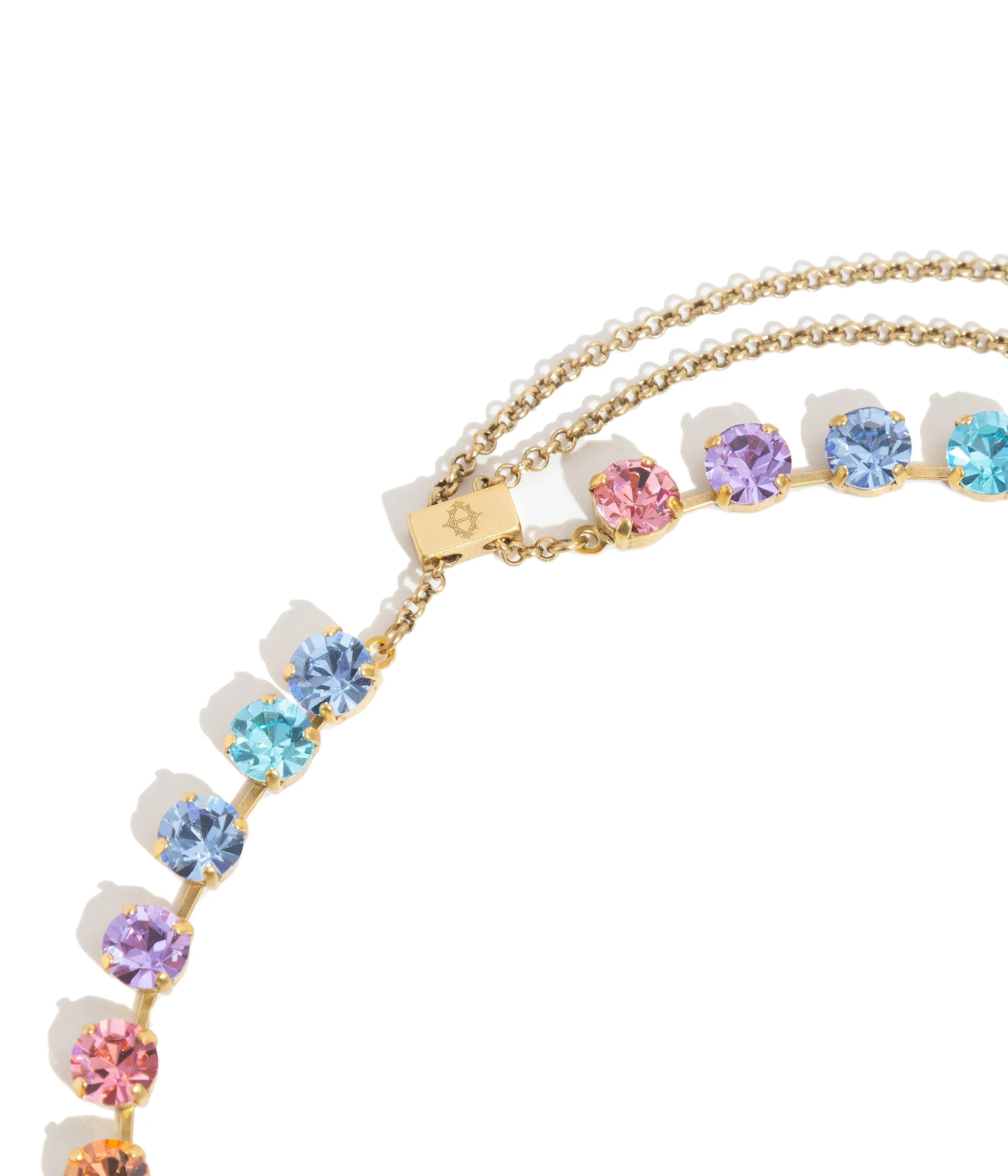 Arista Slider Necklace in Cotton Candy Ombré