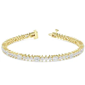 AUTRE - 14k Yellow Gold 5.15ct Lab Grown Diamond Oval and Round Tennis Bracelet