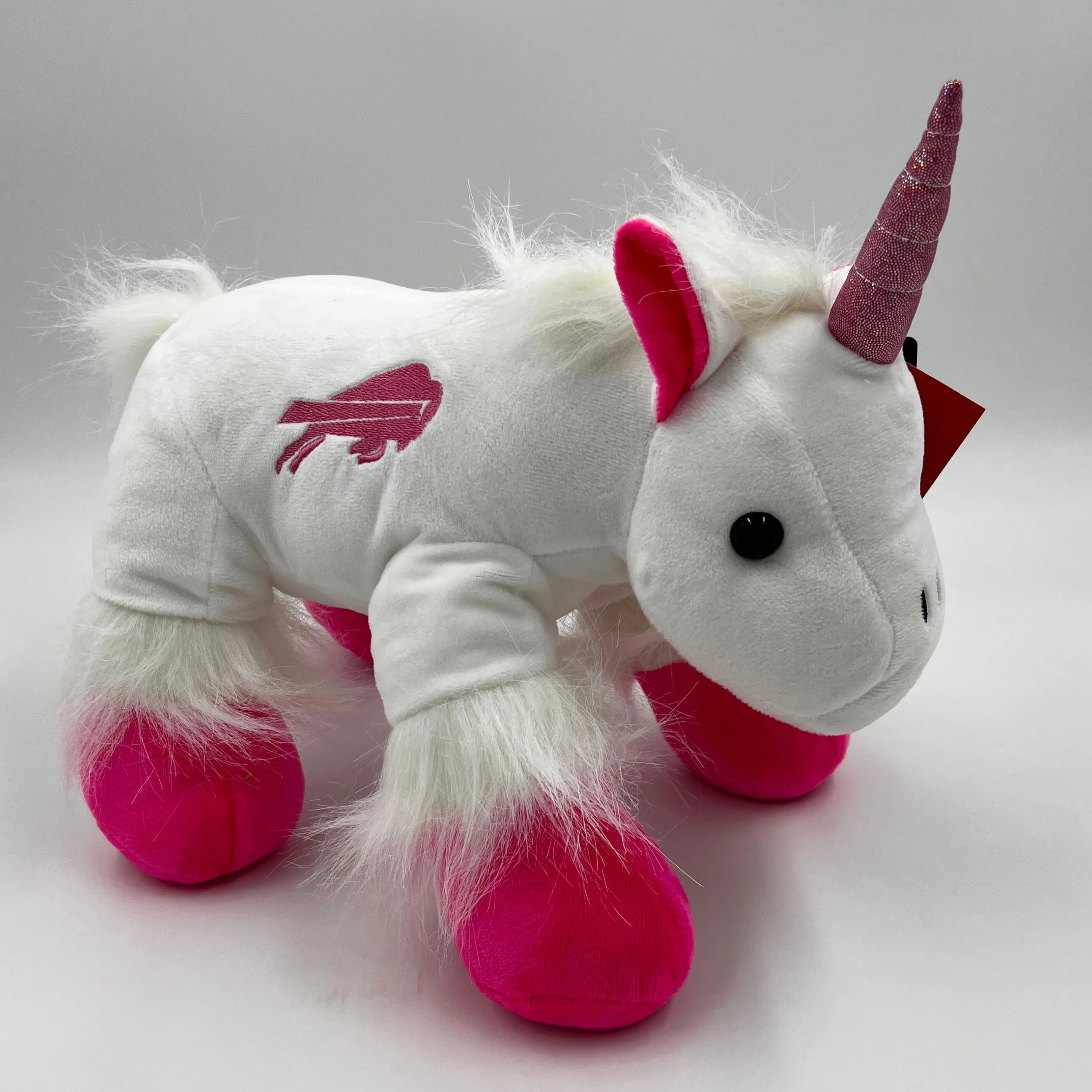 Buffalo Bills White & Pink Unicorn Stuffed Animal