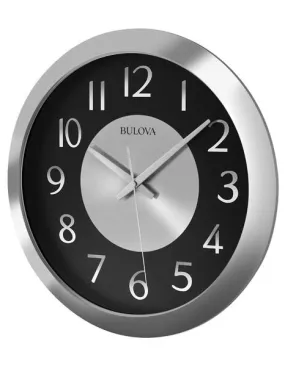 Bulova Music Streamer Stereo Bluetooth Enable Wall Clock - Chrome Finish Case