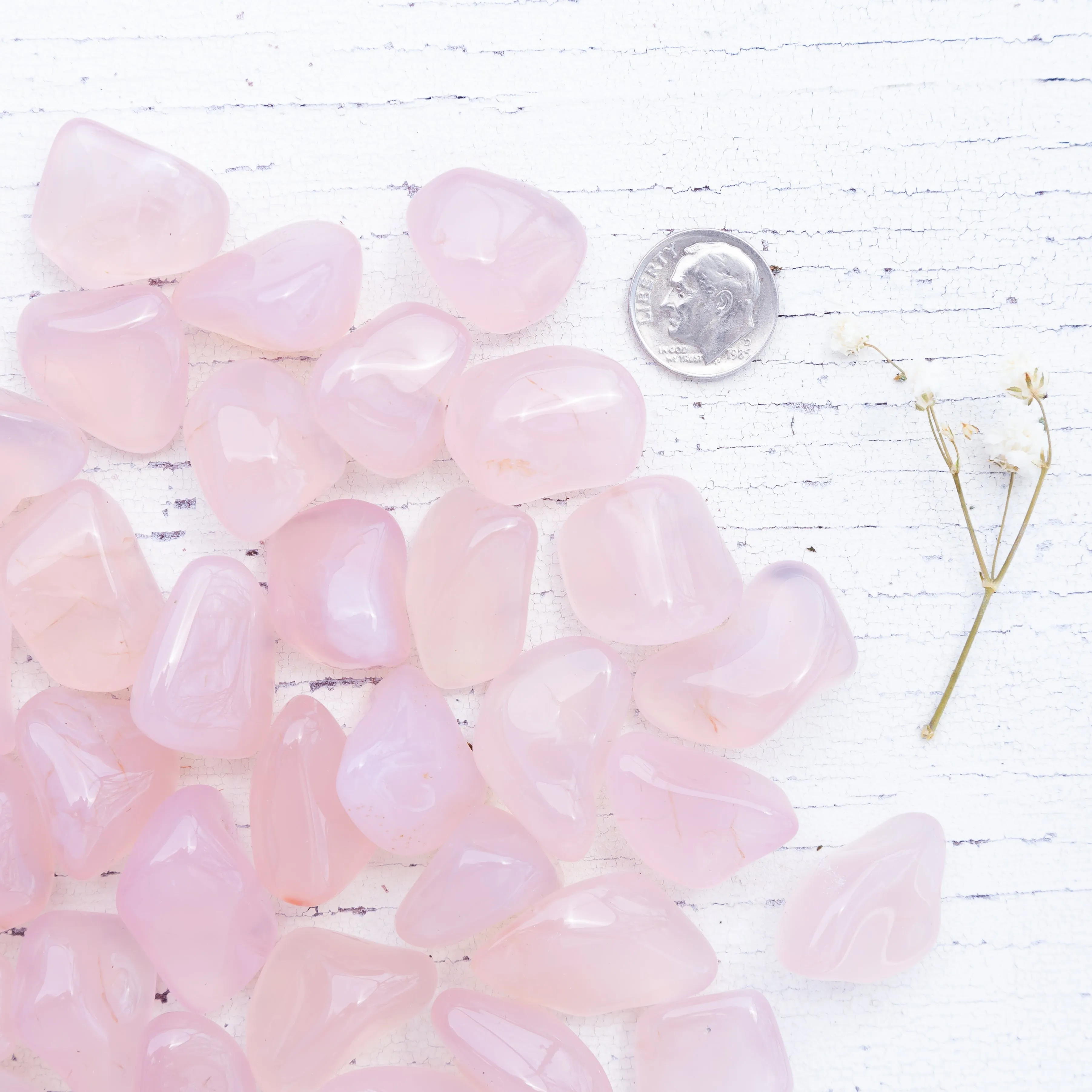 Chalcedony - Pink, AA Grade, Tumbled