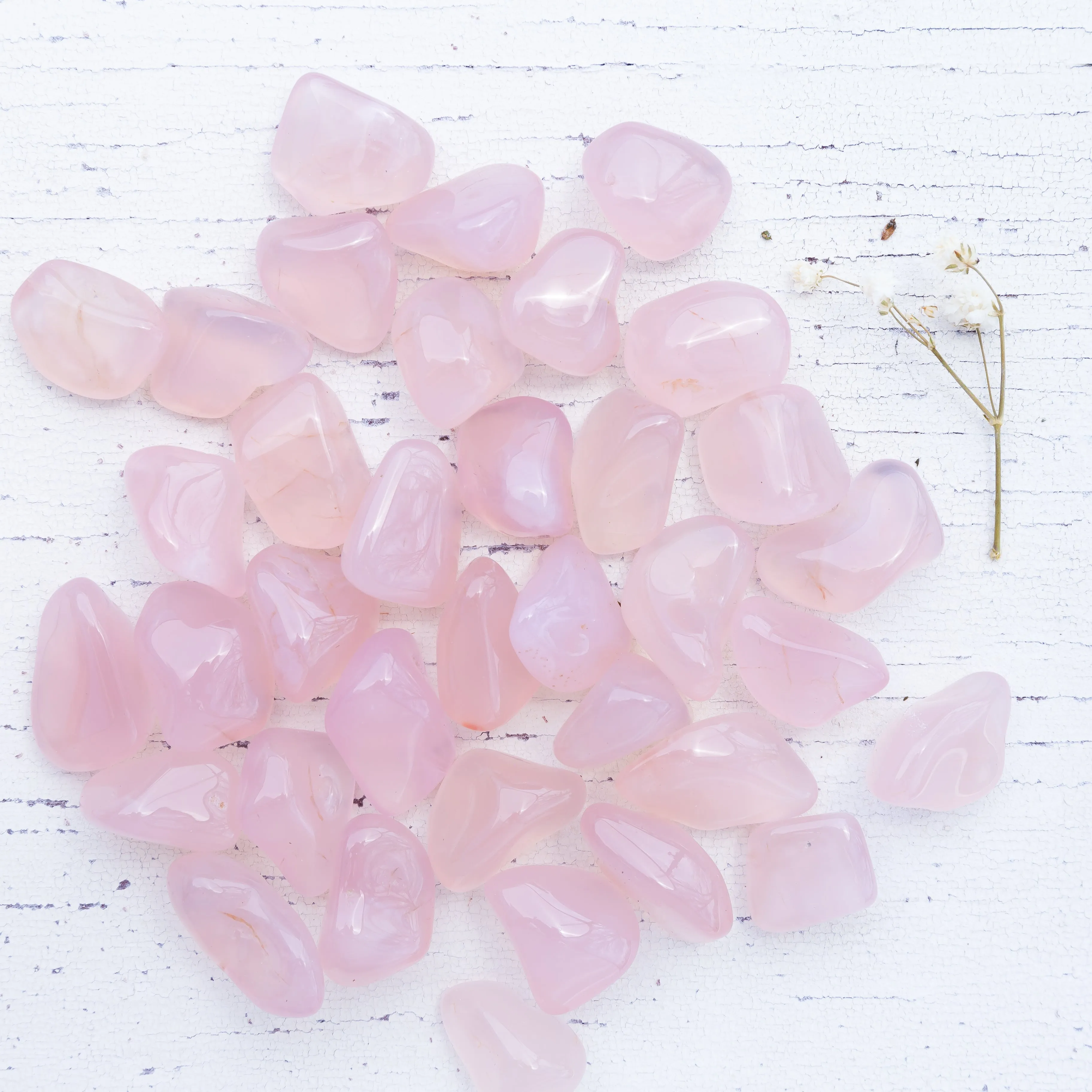 Chalcedony - Pink, AA Grade, Tumbled