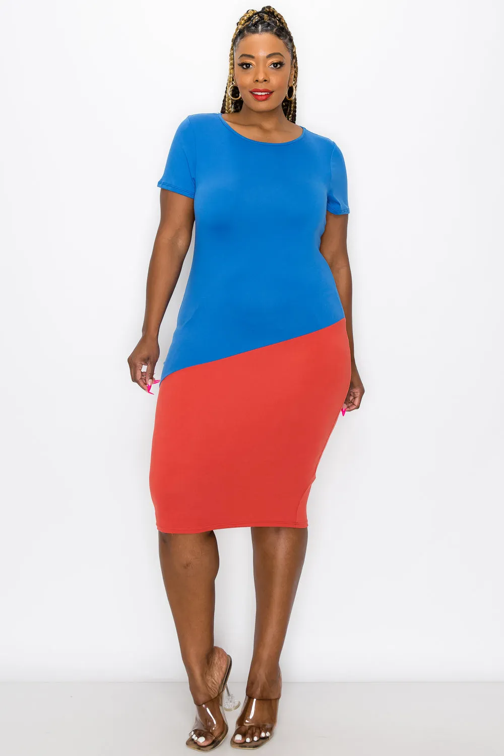 Colorblock Bodycon Dress