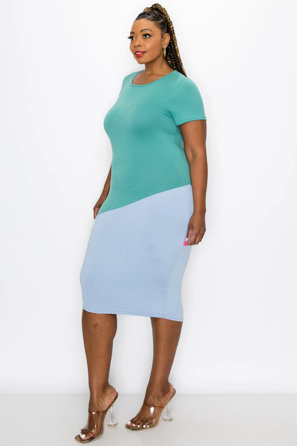 Colorblock Bodycon Dress