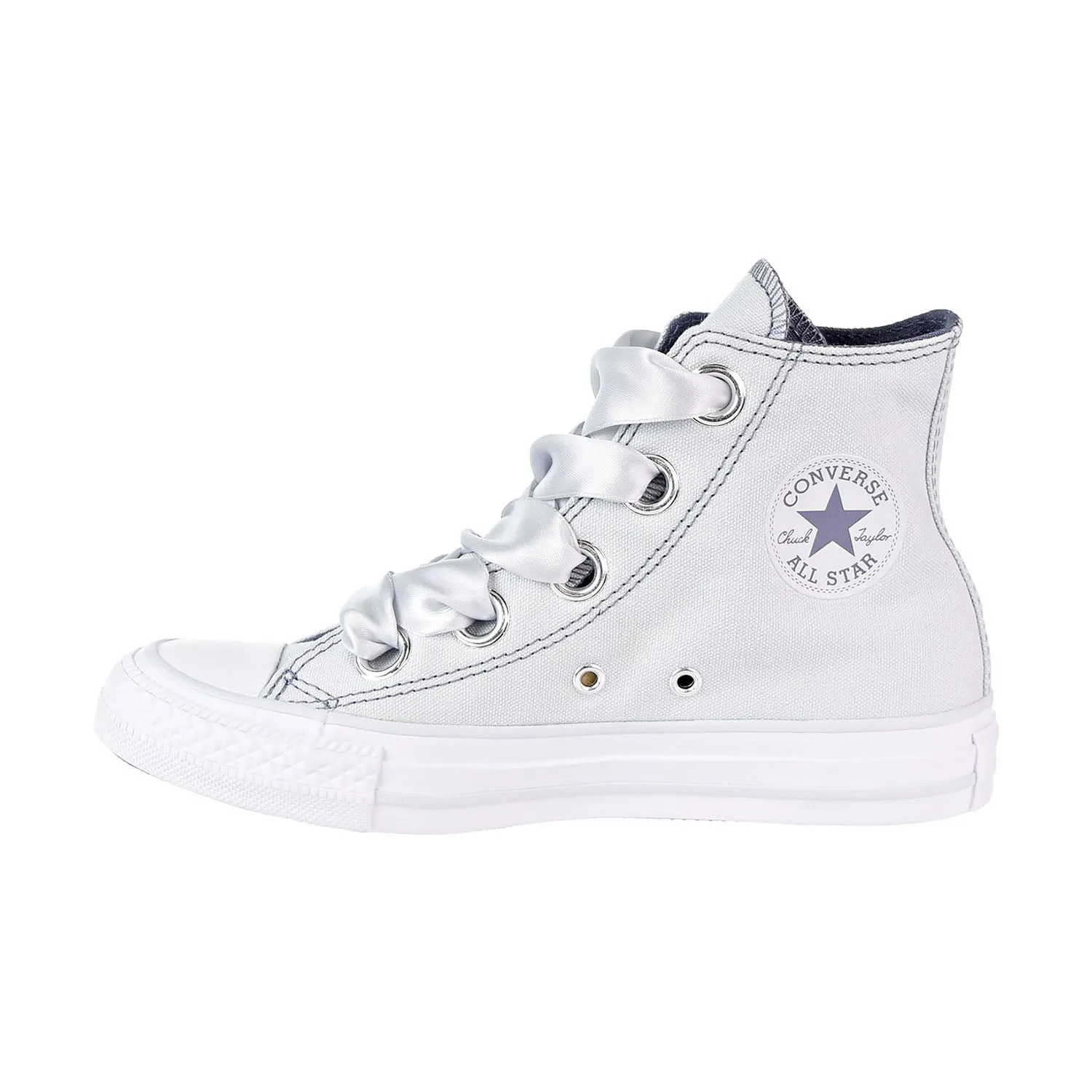 Converse Big Eyelets Hi Women's Shoes Pure Platinum/Light Carbon