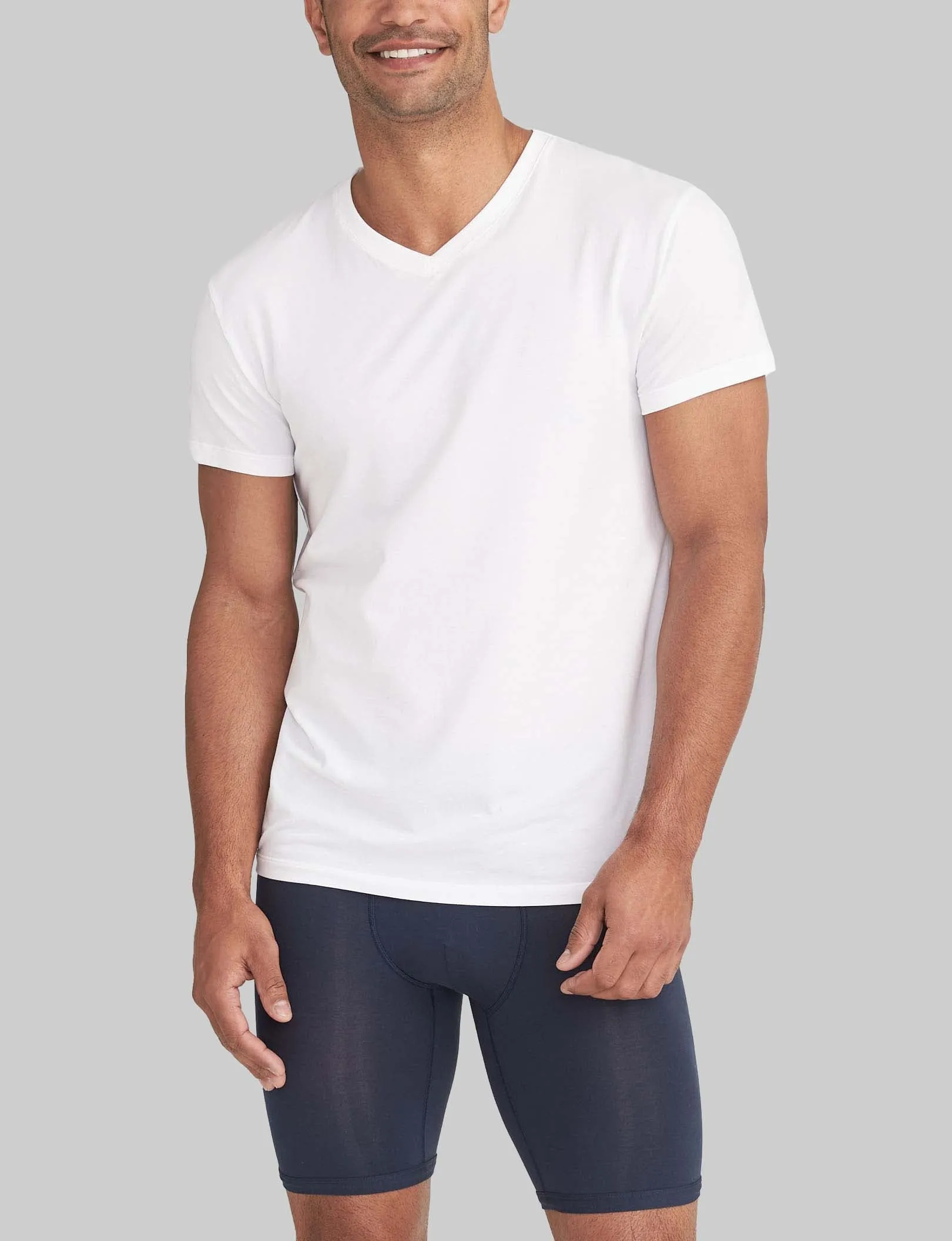 Cool Cotton High V-Neck Modern Fit Undershirt (3-Pack)