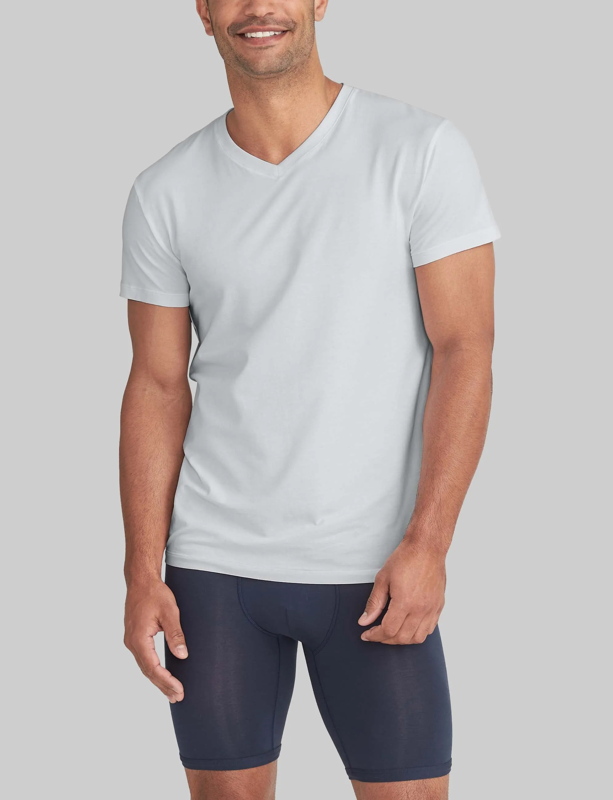 Cool Cotton High V-Neck Modern Fit Undershirt (3-Pack)