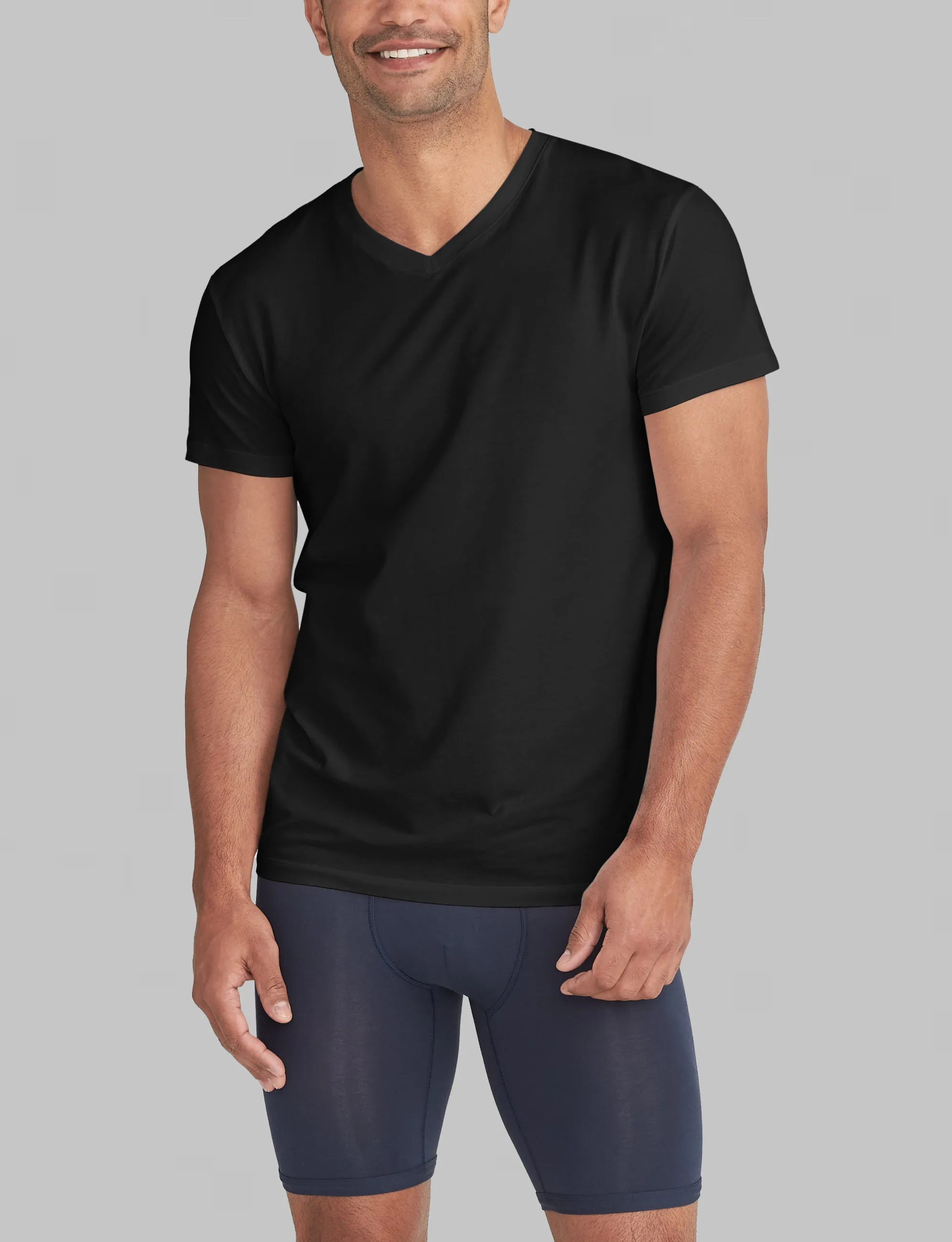 Cool Cotton High V-Neck Modern Fit Undershirt (3-Pack)