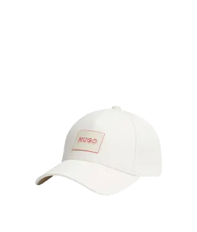 Cotton-twill Cap With Logo Label - White