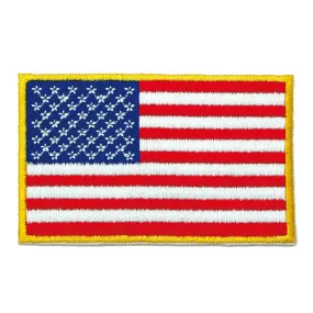 [Custom Logo Stitching] US Flag Gold - Left Chest