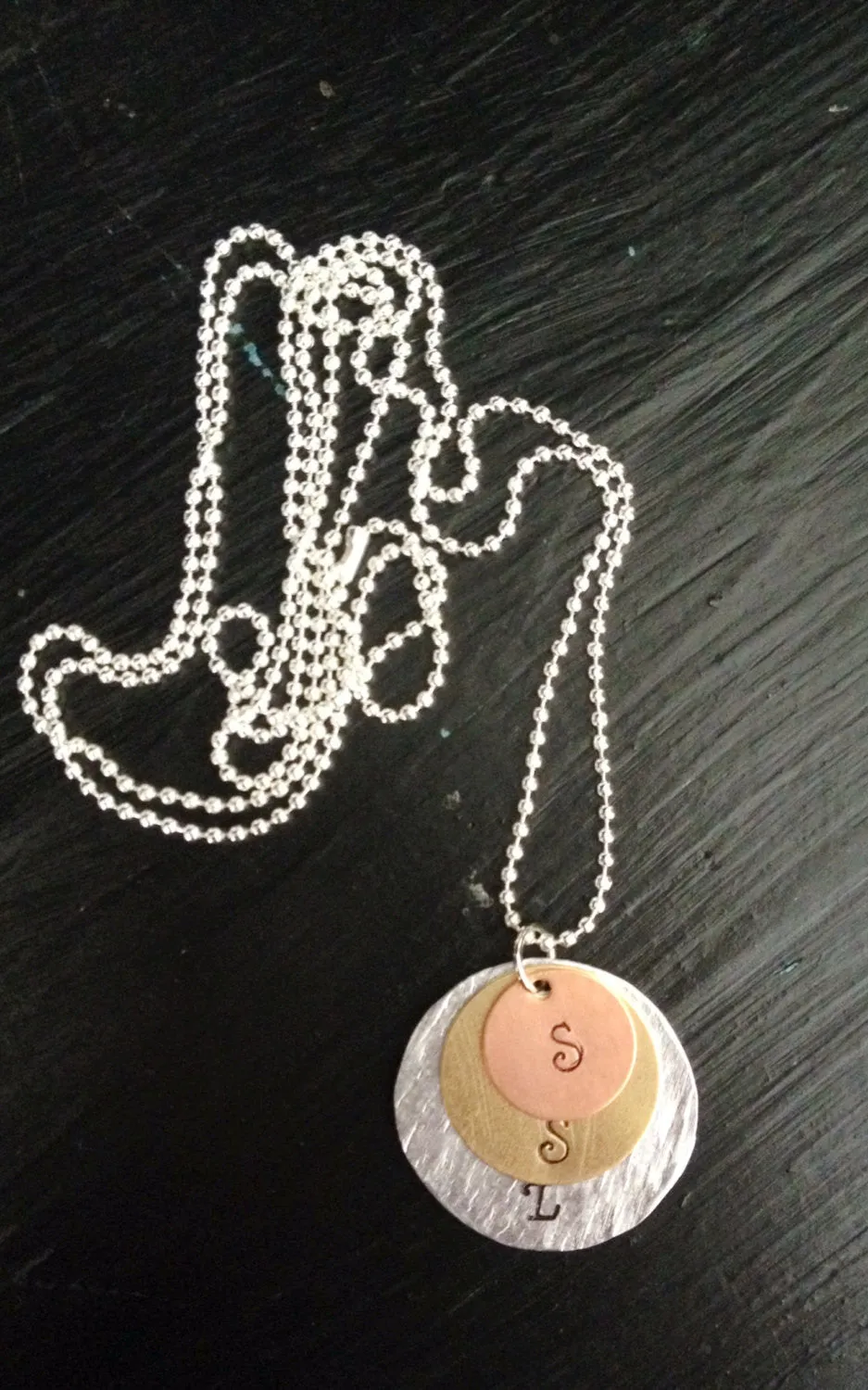 Custom Mother's Necklace with 3 circle charm