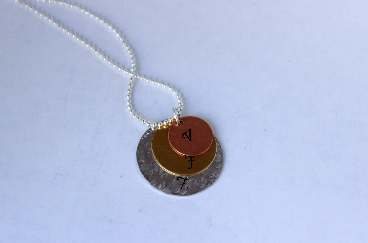 Custom Mother's Necklace with 3 circle charm