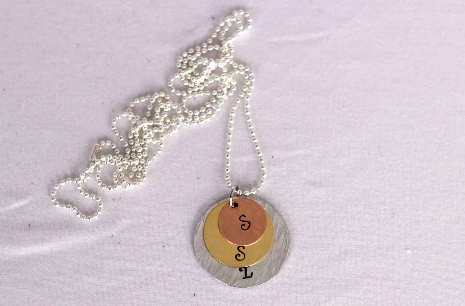 Custom Mother's Necklace with 3 circle charm