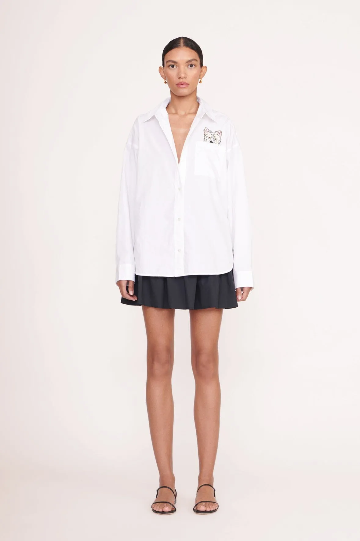 CUSTOM STAUD x C.BONZ CLASSIC OVERSIZED SHIRT | WHITE