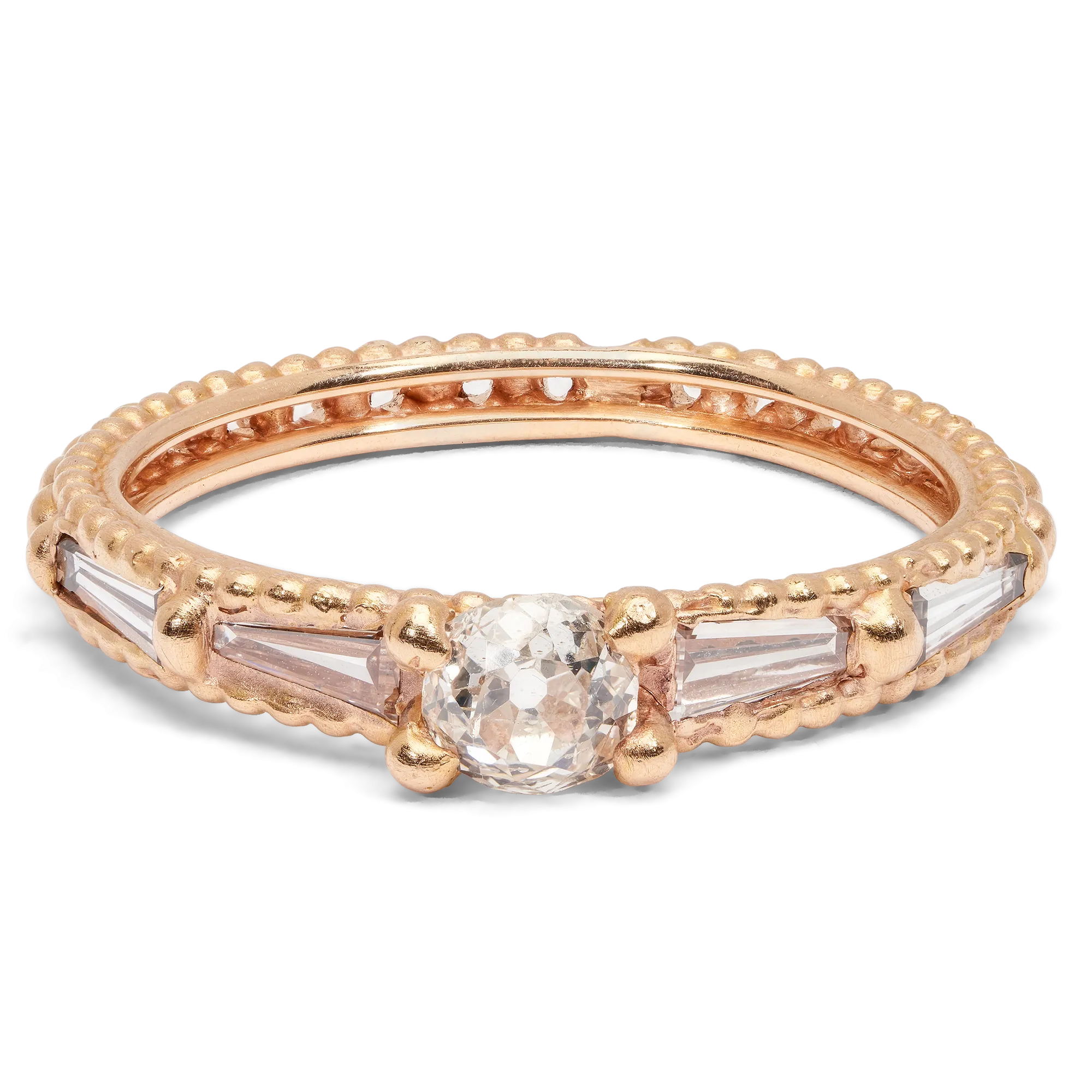 Diamond Capri Ring in Rose - Size 6.5 - 3625