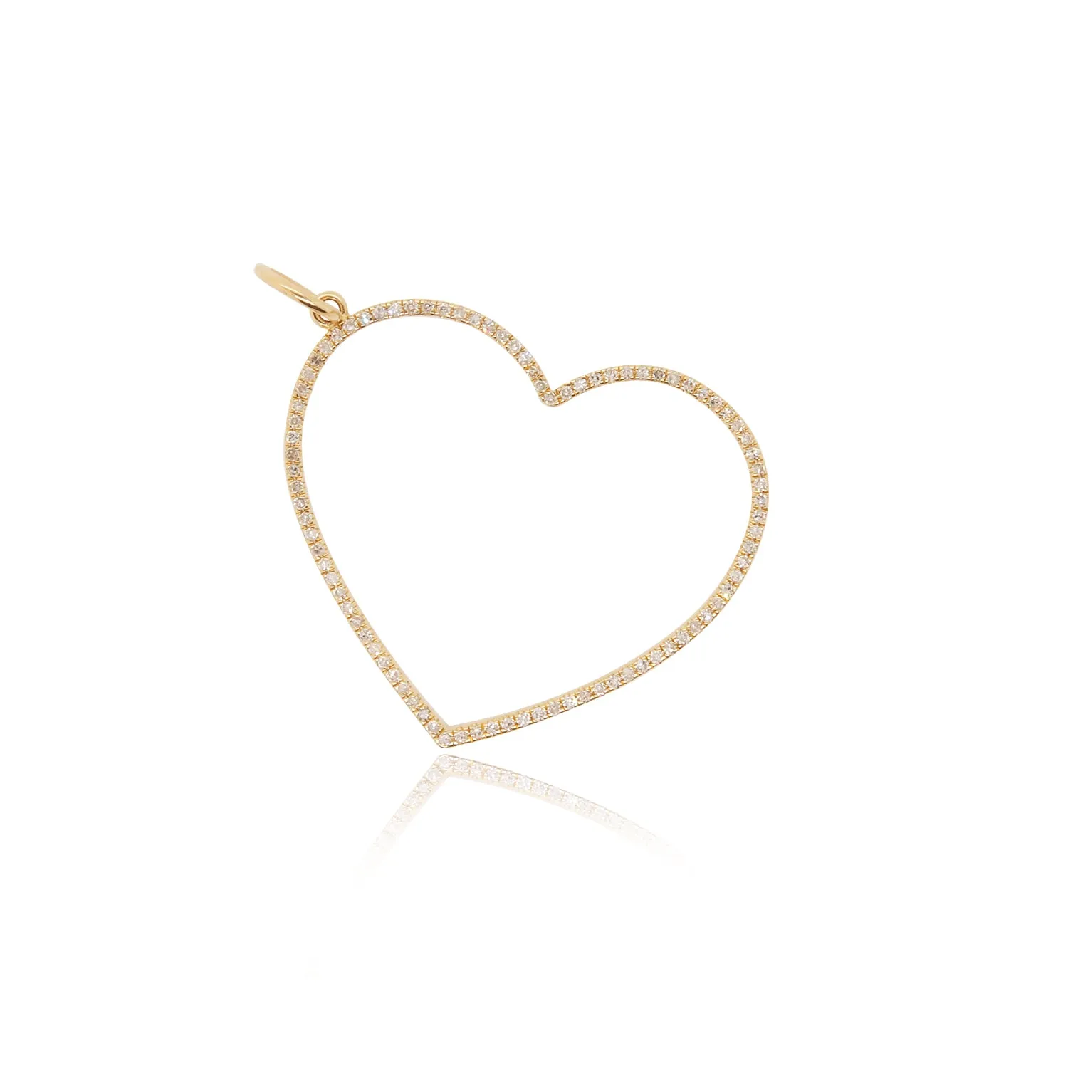 Diamond Open Heart Charm