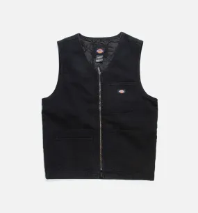 Diamond Quilted Mens Vest - Black