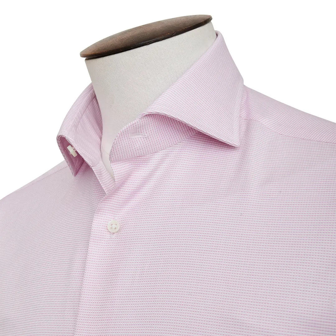 Dusty Pink Birdseye Cutaway Collar Shirt