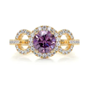 Elize Gemstone & Diamonds Ring   (1.30 Carat) -18K Yellow Gold