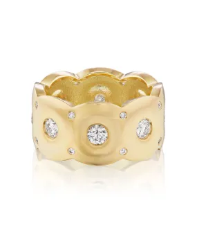 Eyelet Wide Diamond Ring