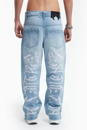 FAVELA FAVELA EMBROIDERY LIGHT BLUE DENIM