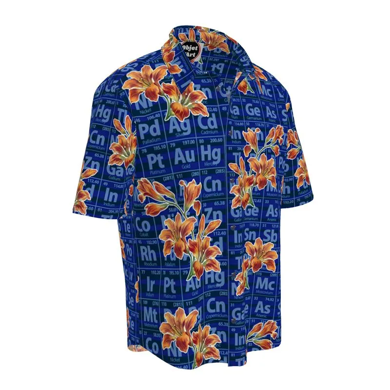 Floral Elements Mens Short Sleeve Shirt