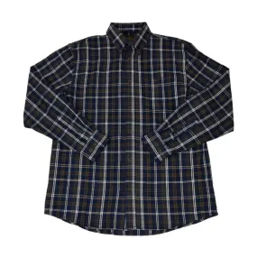 'FX Fusion' Men's Plaid Flannel Button Down - Navy / Taupe