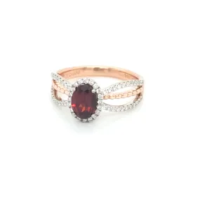 Garnet and Diamond Ring