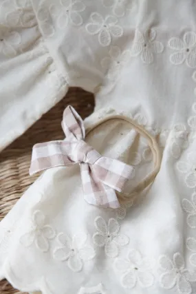 Gingham Cotton Bow Headband (2 colours)