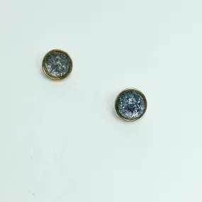 Grey Sparkle Stud Earrings