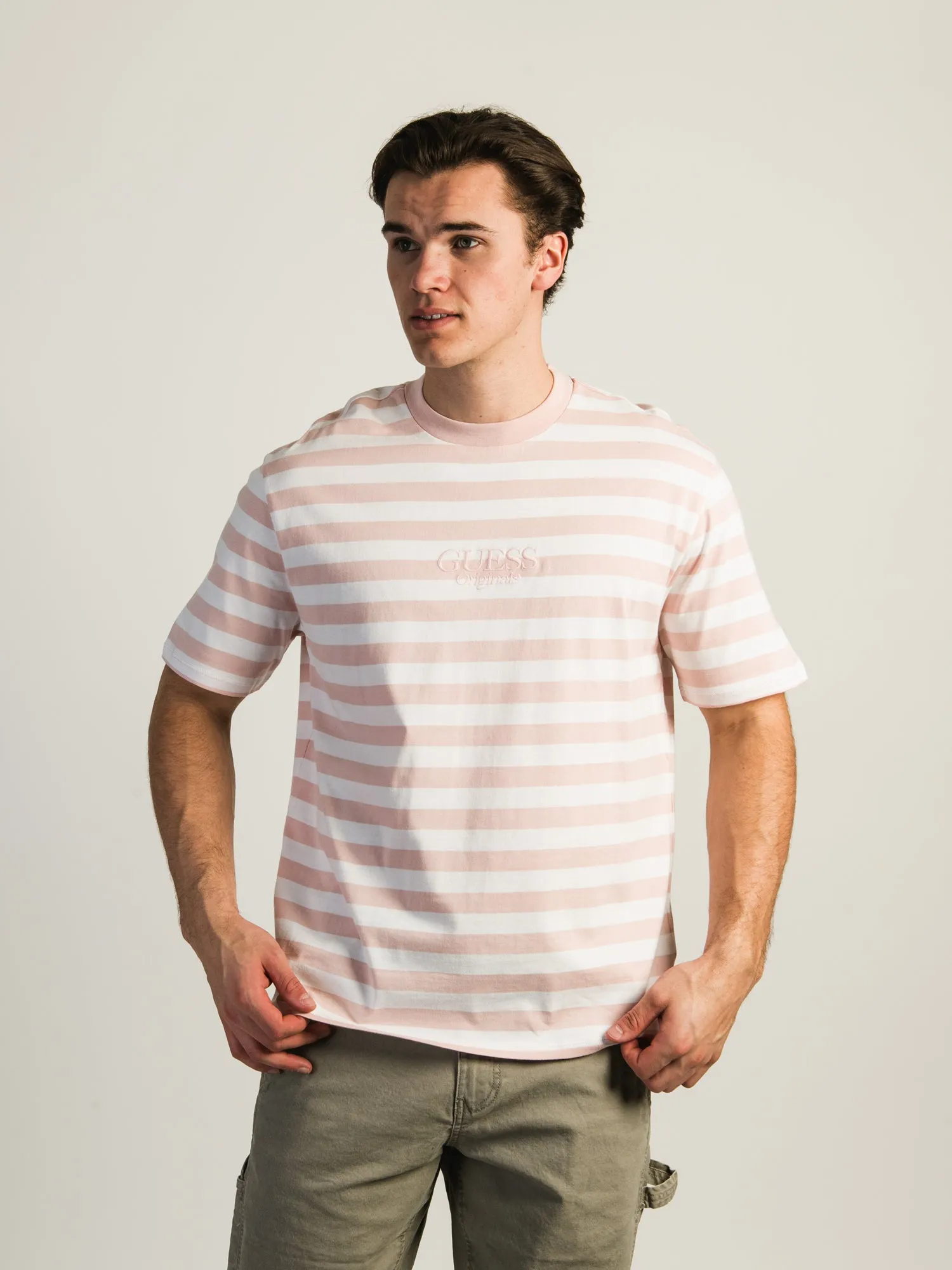 GUESS GO SIMPLE HORIZONTAL STRIPE T-SHIRT