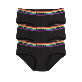 Hipster 3-Pack - Cotton Black Rainbow Logo