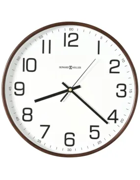 Howard Miller Kenton Wall Clock - White Dial - Espresso Finish - Wooden Frame