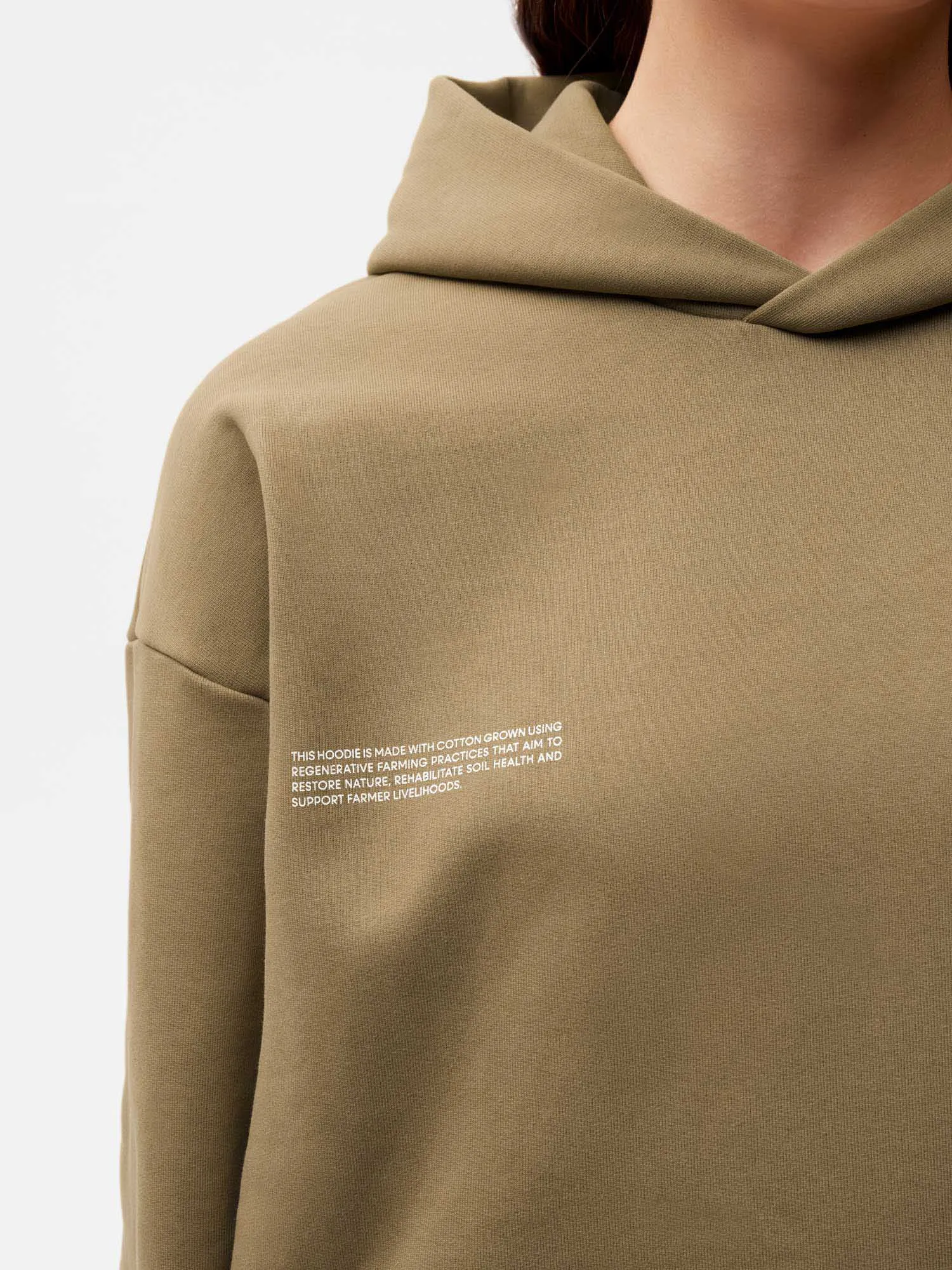 In Conversion Cotton Hoodie—carbon brown